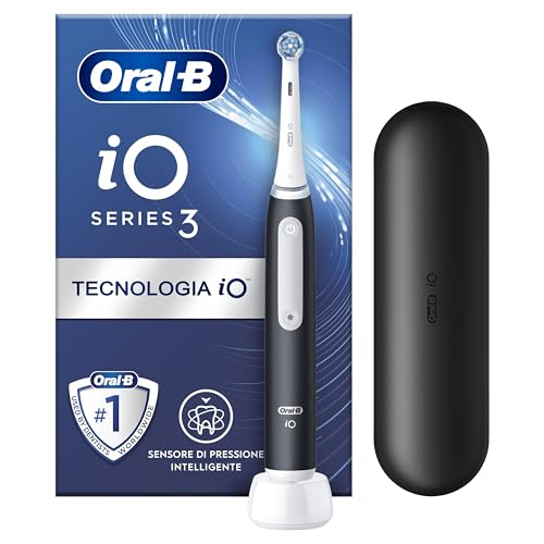 Oral-B Spazzolino Elettrico Ricaricabile Io 3N, Sensore Di Pressione, Timer Anello Luminoso, 3 Modalità Di Spazzolamento, 1 Testina, 1 Spazzolino, 1 C