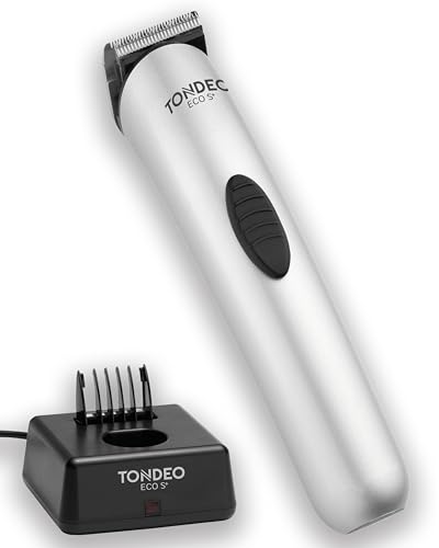 Tondeo Tagliacapelli Eco S Plus Silver | Tagliacapelli Professionale Con Stazione Di Ricarica E Pettine Per 4 Lunghezze Diverse