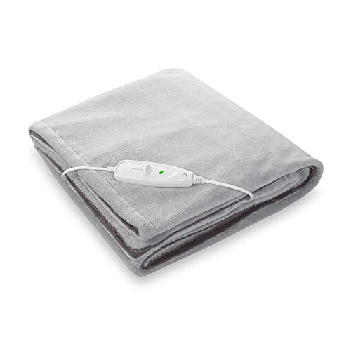 Medisana Hb 675 Coperta Elettrica Calda Xxl, Lavabile, Coperta Coccolosa Con Spegnimento Automatico, 4 Livelli Di Temperatura, 200 X 150 Cm, Design Re