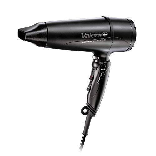 Valera, Swiss Light Fold-Away 5400, Asciugacapelli Professionale, Phon Con Manico Pieghevole, Motore Dc Long-Life, 3 Livelli Di Temperatura, Ionizzato