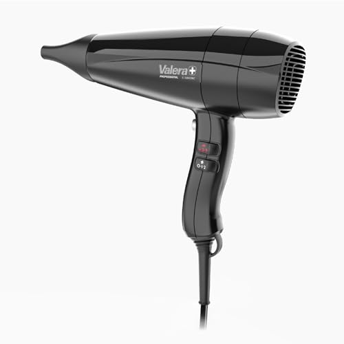 Valera Swiss Light 3300 Ionic, Asciugacapelli Professionale, Phon Leggero Ed Ergonomico, 1800 Watt, Nero