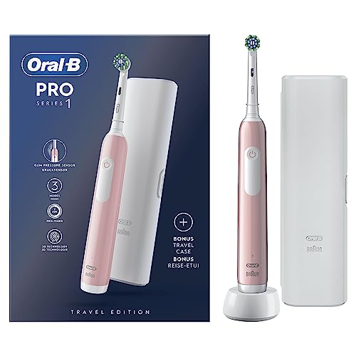 Oral-B Spazzolino Elettrico Ricaricabile Pro Series 1, Sensore Di Pressione, Batteria A Lunga Durata, 1 Testina, 1 Spazzolino Elettrico, 1 Custodia Vi