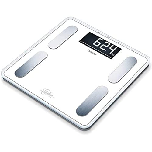 Beurer Bilancia Diagnostica Signature Line Bianca Bf 400, Analisi Precisa Del Corpo Per Un Massimo Di 10 Persone, Con Display Lcd Inverso Extra Grande