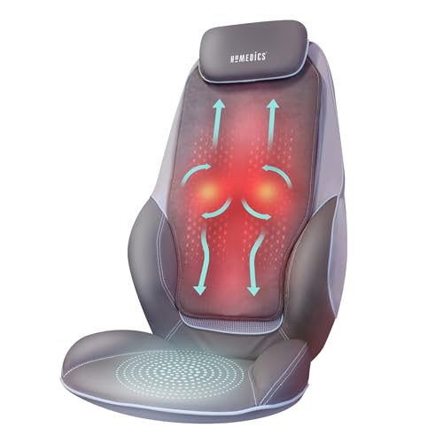 Homedics Shiatsumax, Sedile Massaggiante Shiatsu Per Schiena, Area Lombare E Spalle, Poltrona Massaggiante Elettrica Con 14 Programmi Di Massaggio A I