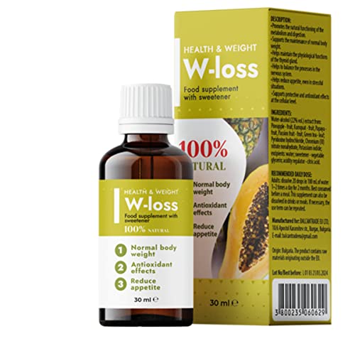 W-Loss Gocce - Integratori Per Dimagrire Velocemente E Brucia Grassi | Keto Dietico | 30 Ml