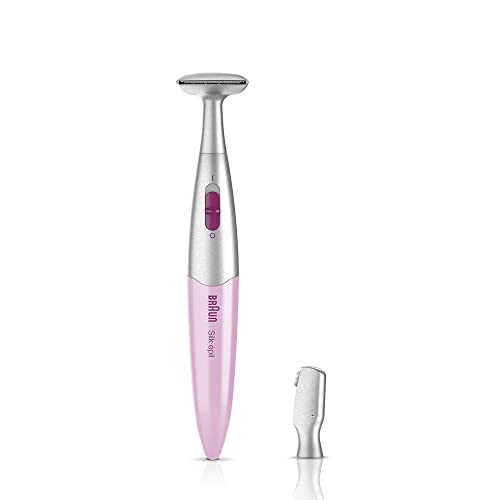 Braun Silk-Épil Depilatore Donna, Bikini Styler Rifinitore Di Precisione Zona Bikini 3-In-1 Con 4 Accessori, Fg1100 Rosa