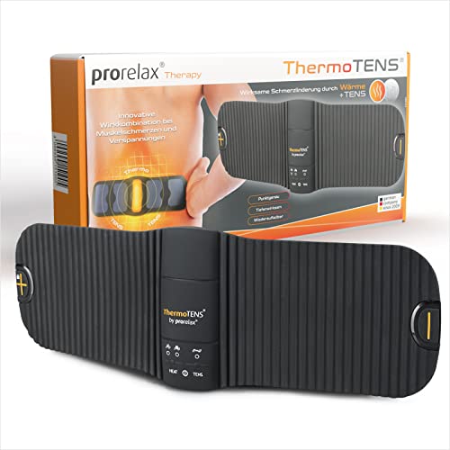 Prorelax Thermotens Cuscino Termico | Cerotto Termico Con Funzione Tens Per Alleviare Il Dolore | Decine, Calore, Decine+Calore | 15 Livelli Di Intens