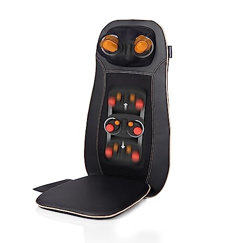 Medisana Mcn Copertura Massaggiante Shiatsu, Massaggio Schiena E Collo, Funzione Di Calore, 3 Intensità, Massaggio Mirato Con Luce Rossa, Per Casa E U