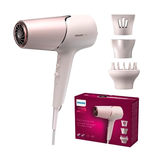 Asciugacapelli Philips Serie 5000 - Asciugacapelli Color Pesca Perlato Con Tecnologia Termoprotettiva, Diffusore Di Volume E Beccucci Da 9 Mm E 11 Mm