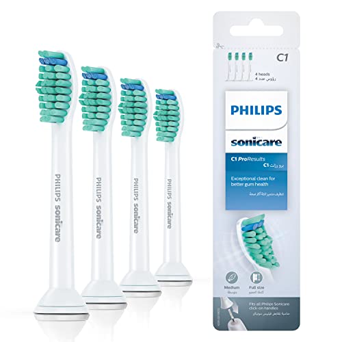 Philips Sonicare Proresults Standard Testine Originali Per Spazzolino Sonico - Confezione Da 4 Pezzi In Bianco (Modello Hx6014/07)