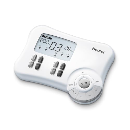 Beurer 66200 Em 80 Apparecchio Tens/Ems Digitale, Bianco, 12.5 X 16.5 X 5 Cm