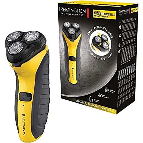 Remington Rasoio A Lame Rotanti Virtually Indestructible, Lame In Policarbonato, Flessibili E Adattive Design Powerflex, Ricaricabile, 100% Waterproof