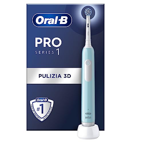 Oral-B Spazzolino Elettrico Ricaricabile Pro Series 1, Sensore Di Pressione, Batteria A Lunga Durata, 1 Testina, 1 Spazzolino Elettrico, Blu, Idea Reg