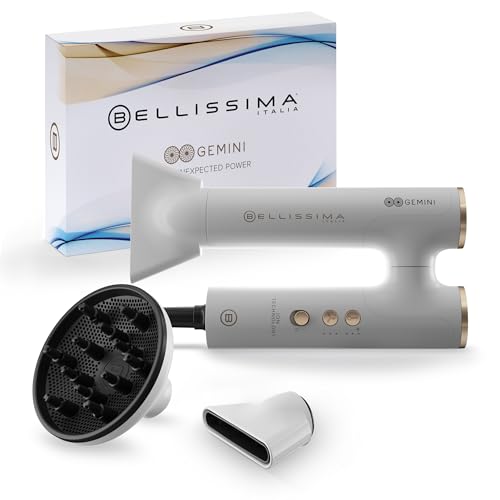 Bellissima Imetec | Gemini, Asciugacapelli Digitale, Ultraleggero, Manico Ruotabile, Con Tecnologia Gemini Air, Controllo Digitale Del Calore, Ioni, 3