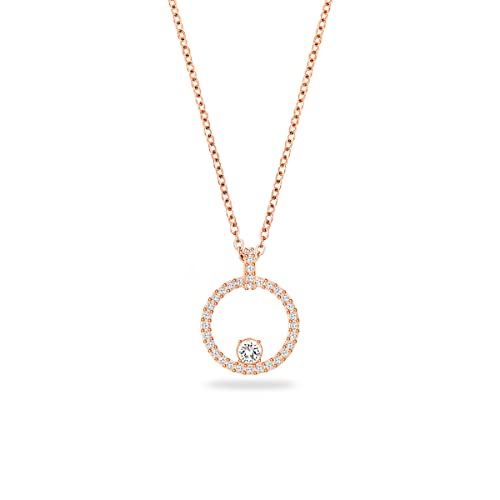 Swarovski Pendente Creativity, Circolare, Bianco, Placcato Color Oro Rosa