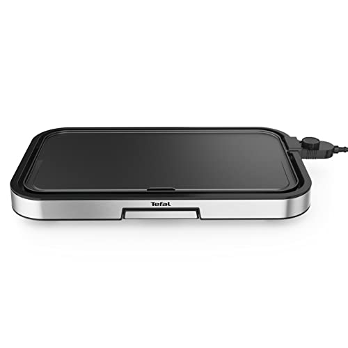 Tefal Cb631D Giant Plancha Grill 12 Persone, Superficie Xxl Grill, Rivestimento Antiaderente, Termostato Regolabile, Oil-Free, Cucina Sana, Facile Da