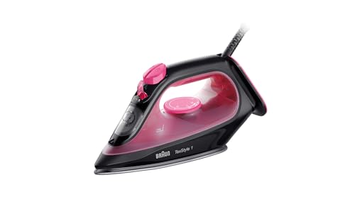Braun Texstyle 1 Si1070Pu, Ferro Da Stiro, Piastra Superceramic, Punta Di Precisione, 130G/Min,Ricarica Da 220Ml, Eco Mode, Sistema Antigoccia, 2000W,