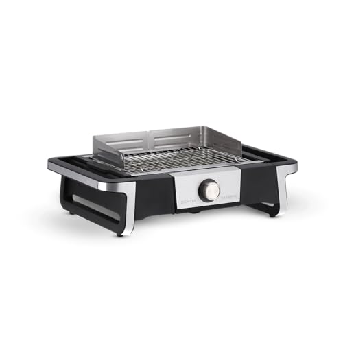 Severin Senoa Boost Barbecue Elettrico Per Interni Ed Esterni, Grill Elettrico 3000W Con Avvio Rapido Fino A 500°C, Griglia Elettrica Con Superficie S