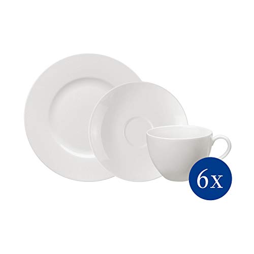 Vivo By Villeroy & Boch Group - Basic White Servizio Di Caffè 18 Pz, Set Di Base Per Il Tavolo Del Caffè, Porcellana Premium, Bianco, Lavabile In Lava