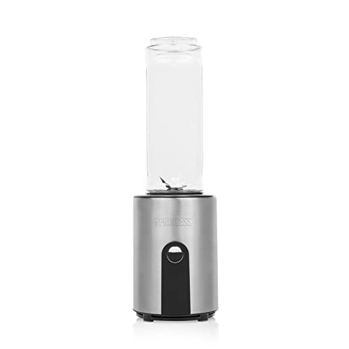 Princess 217401 Frullatore To Go, 300 W, 600 Milliliters, Vaso In Tritan 600 Ml-Scocca In Acciaio Inox