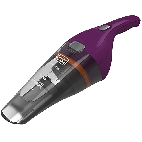 Black+Decker Nvc115W-Qw Aspirabriciole Senza Fili Potente A Batteria Litio Con Doppio Sistema Di Filtraggio, Design Compatto, Contenitore Rimovibile,
