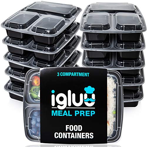 Contenitori Per Alimenti Ermetici Con 3 Scomparti - Recipienti Di Plastica Senza Bpa - Scatole Bento Riutilizzabili Per Il Cibo - Adatti A Microonde,