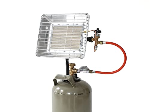 Rothenberger Heiz – Strahler Inkl. Schlauch & Regler Gasheizstrahler, Aufsatzheizstrahler, Betrieben Mit Propan - Gas Für 5 Kg Oder 11 Kg Flaschen, 35