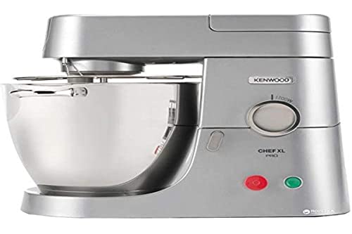 Kenwood Kpl9000S Impastatrice Planetaria Chef Xl Pro, Grande Ciotola In Acciaio Con Manici Da 6,7L, 3 Utensili Di Miscelazione, Potenza 1700W
