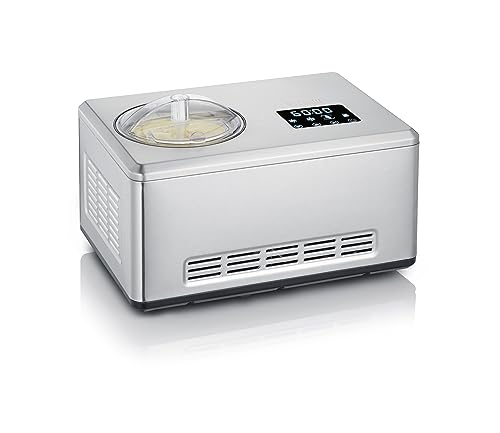 Severin Ez 7405 Gelatiera 2In1, Yogurt, Display Touch Led, Contenitore Da 2 L, Timer, Raffreddamento Automatico, Gelatiera Autorefrigerante, Mantiene
