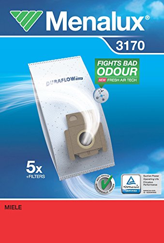 Menalux 900196126 Sacchetti Per Aspirapolvere, Materiale Sintetico