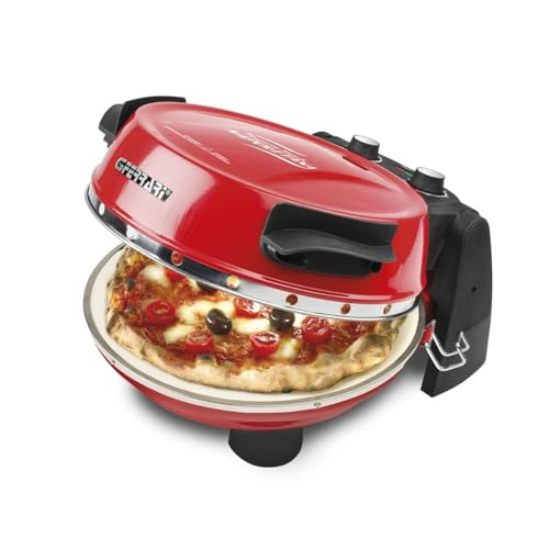G3 Ferrari G10032 Pizzeria Snack Napoletana, Forno Pizza Plus Evo, Doppia Pietra Refrattaria (Diametro 31 Cm), 1200 W, Timer 5', Ricettario Incluso, R