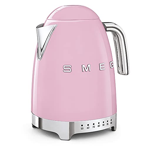 Smeg, Bollitore Temperatura Variabile Klf04Pkeu 1,7L, Più Livelli Di Temperatura, Filtro Anticalcare Lavabile, Autospegnimento Di Sicurezza, Indicator