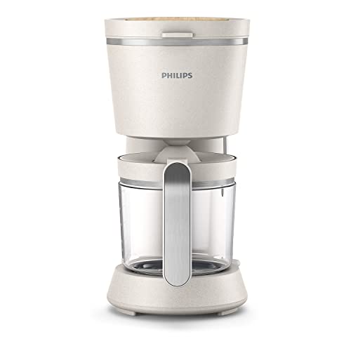 Philips Macchina Da Caffè Americano - Eco Conscious Edition, Caraffa In Vetro Da 1,2 Lt, 15 Tazze, In Bioplastica, Bianco Satinato Opaco (Hd5120/00)