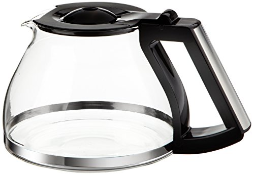Melitta - Contenitore In Vetro Per Look Deluxe 1011-06/1011-08, Colore: Nero/Acciaio Inox
