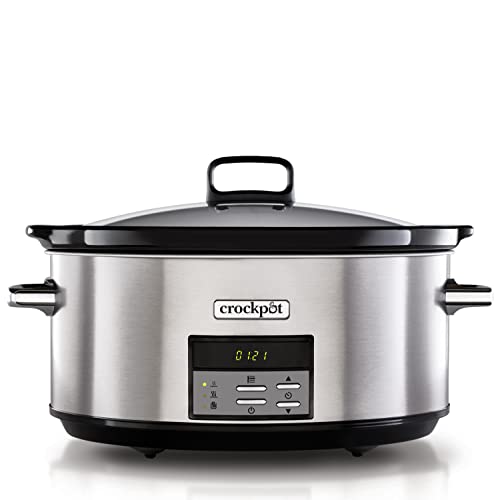 Crock-Pot Pentola Per Cottura Lenta, Slow Cooker, Extra Large 7.5 Litri, Fino A 10 Persone, Spegnimento Automatico, 2 Impostazioni Cottura E Funzione 