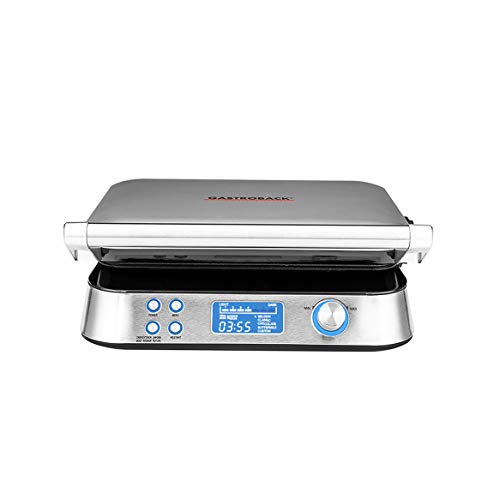 Gastroback 42424 - Piastra Per Waffle Advanced Control, 5 Diversi Programmi, 7 Livelli Di Doratura, Controllo Tramite Display Lcd, 1600 Watt, Acciaio