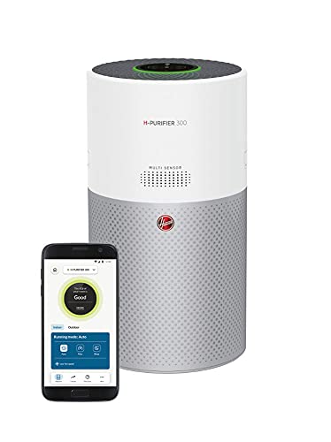 Hoover Hhp30C011 H-Purifier 300 Purificatore D'Aria Con Filtro Hepa E Filtro Ai Carboni Attivi Per Allergeni E Pollini, Smart E Compatibile Con Google