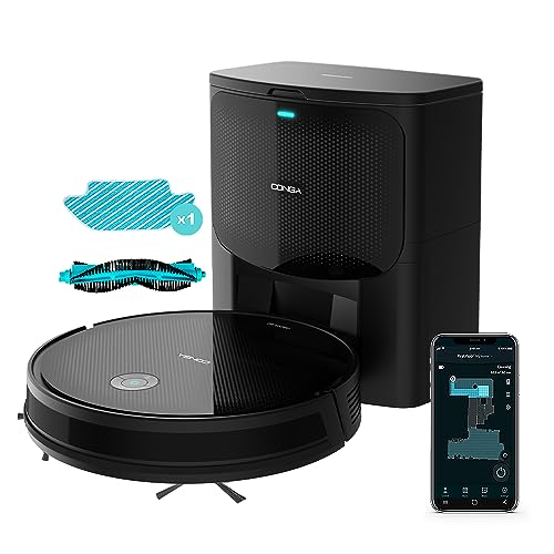 Cecotec Robot Aspirador Con Base Autovaciado Conga 2499 Ultra Home Advanced. Tecnología Giroscópica, 2100 Pa, App, Cepillo Multifunción, 2 Cepillos La