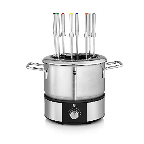 Wmf Lono Set Per Fonduta, Fino A 8 Persone, Temperatura Variabile, 1400 W, In Cromargan