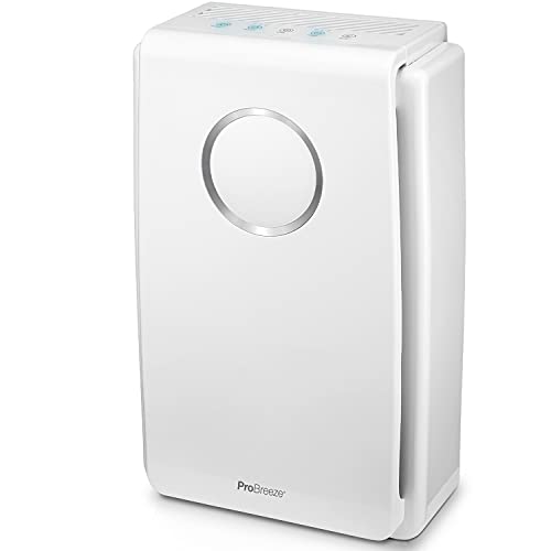 Pro Breeze Purificatore Aria 5-In-1 Con Pre Filtro, Filtro Hepa, Filtro A Carboni Attivi, Catalizzatore Freddo E Generatore Di Ioni Negativi - Contro