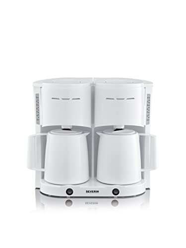 Severin Ka 9314 - Macchina Da Caffè A Doppio Filtro Con Caraffa Termica, Per Un Massimo Di 16 Tazze, Con Filtro Accattivante Con 2 Thermos, Colore: Bi