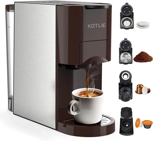 Kotlie Macchina Da Caffè Capsule 4 In1,Per Nespresso Original/Dolce Gusto/Caffè Macinato/Ese Pads(44Mm),19Bar,800Ml(Ac-513K)