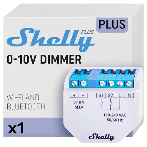 Shelly Plus 0-10V Dimmer, Controller Intelligente, Gestisce Driver Di Regolazione Di Interruttori, Preciso, Con Telecomando