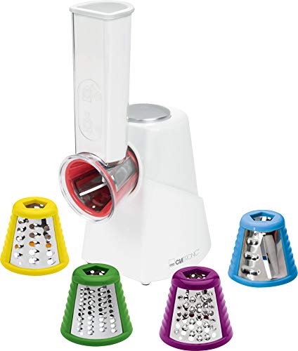 Clatronic Me 3604 | Multi Express, Per Il Taglio, Grattugiare E Grattugiare | 5 Funzioni | Grande Apertura Di Alimentazione | Affettaverdure | Affetta
