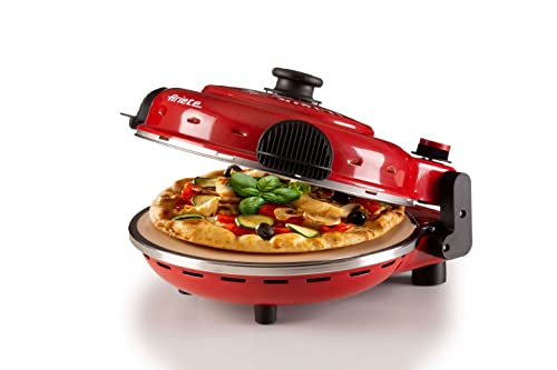 Ariete Forno Pizza 919, Pizza 4' Minuti, Forno Per Pizza Con 5 Livelli Di Cottura, Piastra Refrattaria Antiaderente Per Riscaldare, Pale In Legno Incl