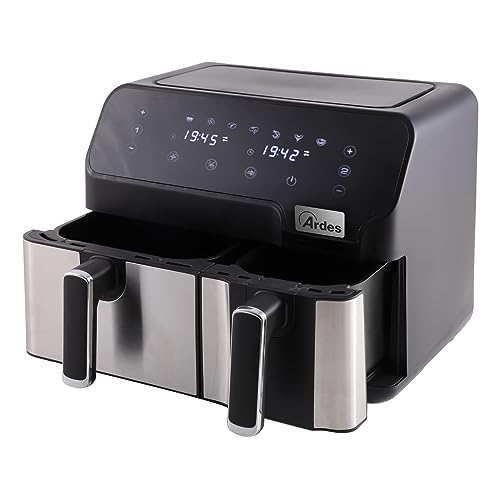 Ardes - Arfrya03D Friggitrice Ad Aria Eldorada Dual - Friggitrice Aria Con Doppio Cestello Capacità 9 Litri - Friggitrice Con Display Digitale Touch P