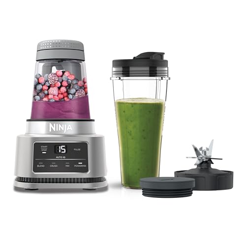 Ninja Foodi Frullatore Power Nutri 2 In 1, 1100 W, Bicchiere Da 700 Ml E Ciotola Da 400 Ml Con Paddle Di Potenza, Per Frullati, Creme E Bibite Ghiacci