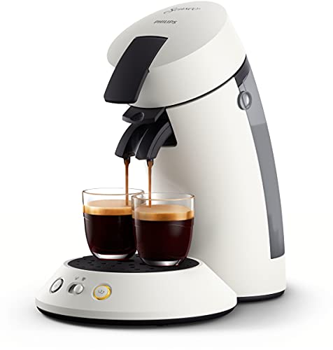 Philips Senseo Original Plus Csa210/10 - Macchina Per Cialde Da Caffè, Tecnologia Coffee Boost, In Plastica Riciclata, 0.7 Lt , Colore: Bianco