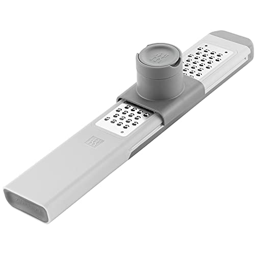 Zwilling Grattugia Fine Z-Cut, Multifunzione, Lama Di Acciaio Inox, Custodia Di Plastica, Tecnologia A Lame Bidirezionali, Grigio