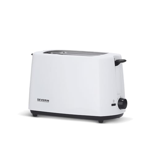 Severin Tostapane Automatico Con Griglia Scaldapanini Integrata, Con Vassoio Raccoglibriciole E Potenza Di 700 W, Bianco/Nero, At 2286